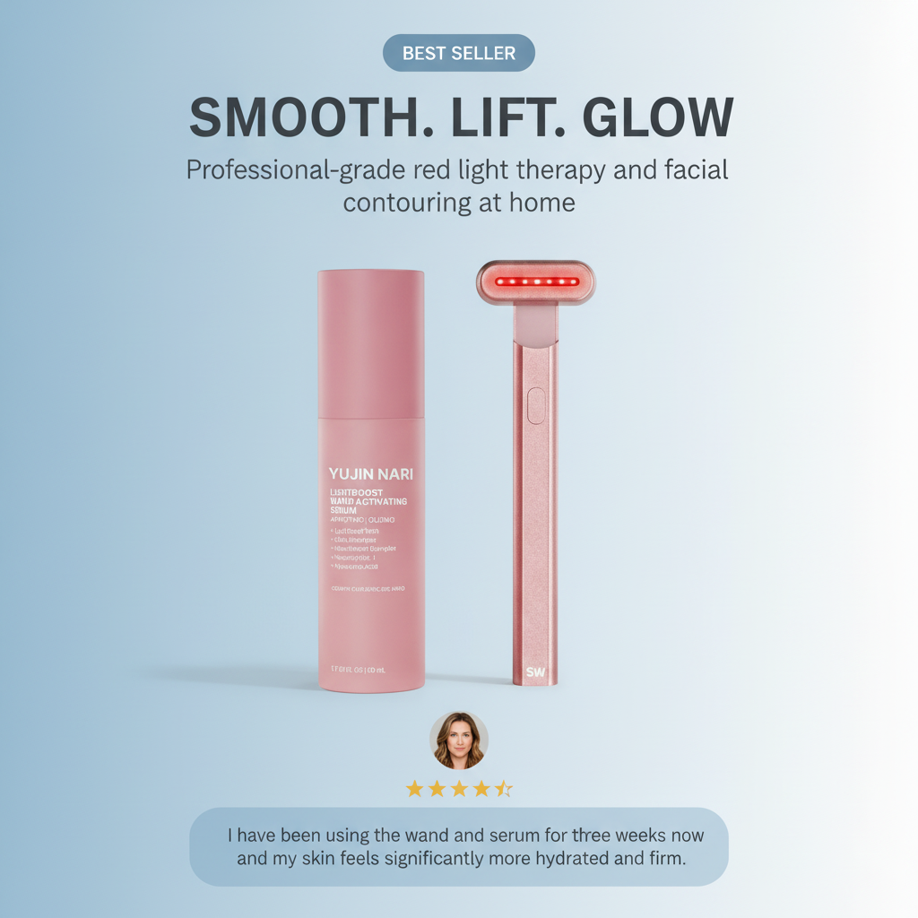 Rewand™ 4-in-1 Red Light Therapy Wand & Activating Serum