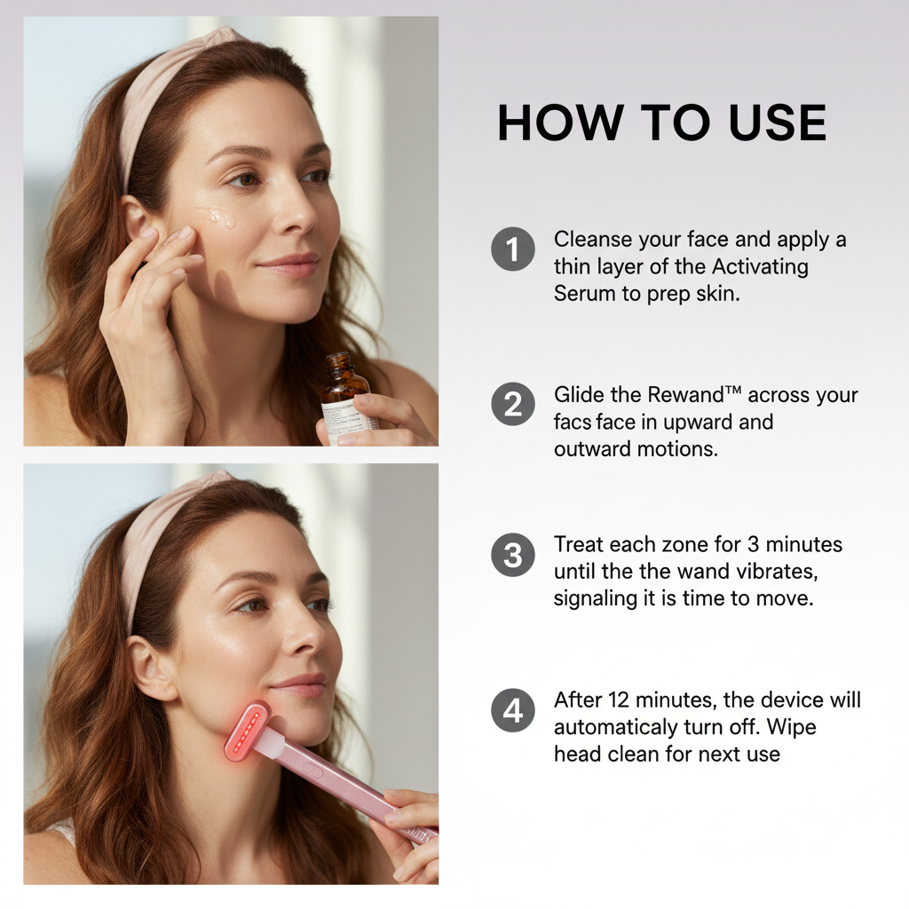 Rewand™ | 4-n-1 Red Light Therapy Wand and Activation Serum